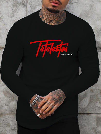 Tetelestai John 19:30 Christian Cotton Long Sleeve T-Shirt