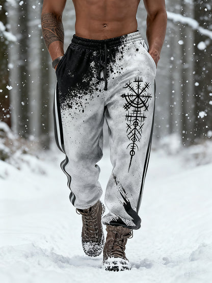 Vintage Nordic Viking Totem Rune Street Trousers