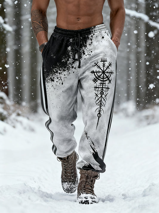 Vintage Nordic Viking Totem Rune Street Trousers