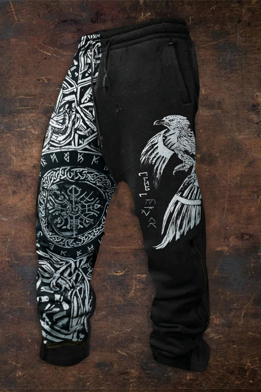 Viking Nordic Runes Mythology Vegvísir Totem Casual Sports Pants