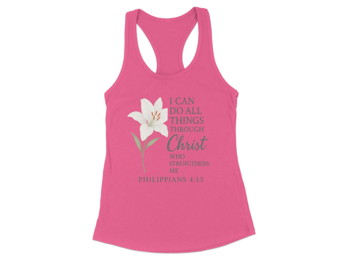 I Can Do All Things Through Christ Racerback Tank
