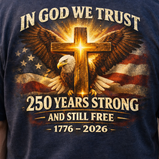 In God We Trust – 250 Years Strong And Still Free T-Shirt