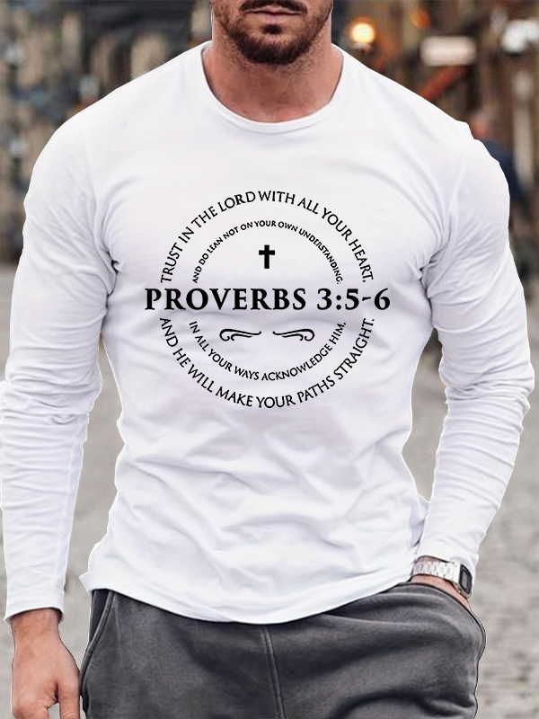 Proverbs 3:5-6 Cotton Long Sleeve