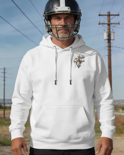 This Lineman Fixes What Storms Break With The Strength God Gives Hoodie