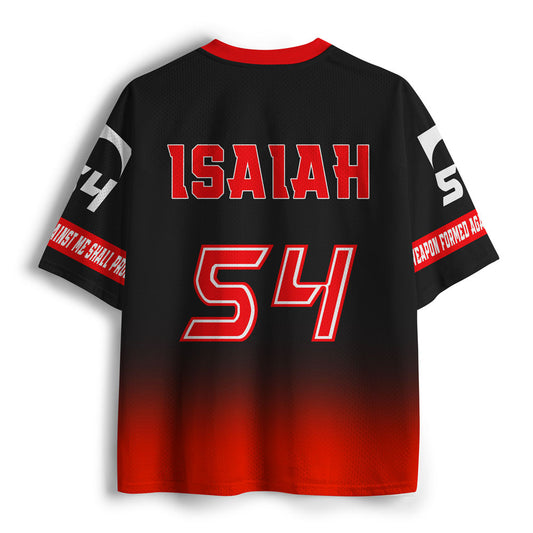 No Weapon Formed Against Me  Christian Mesh Jersey