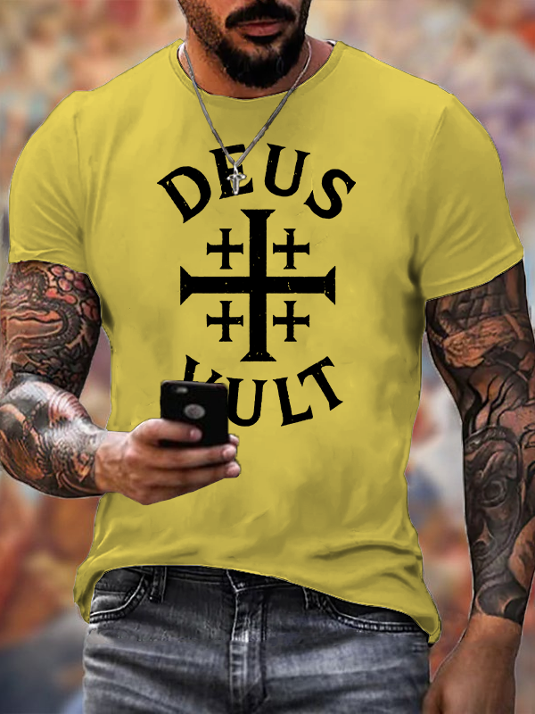 Classic Cotton Tee - Deus Vult