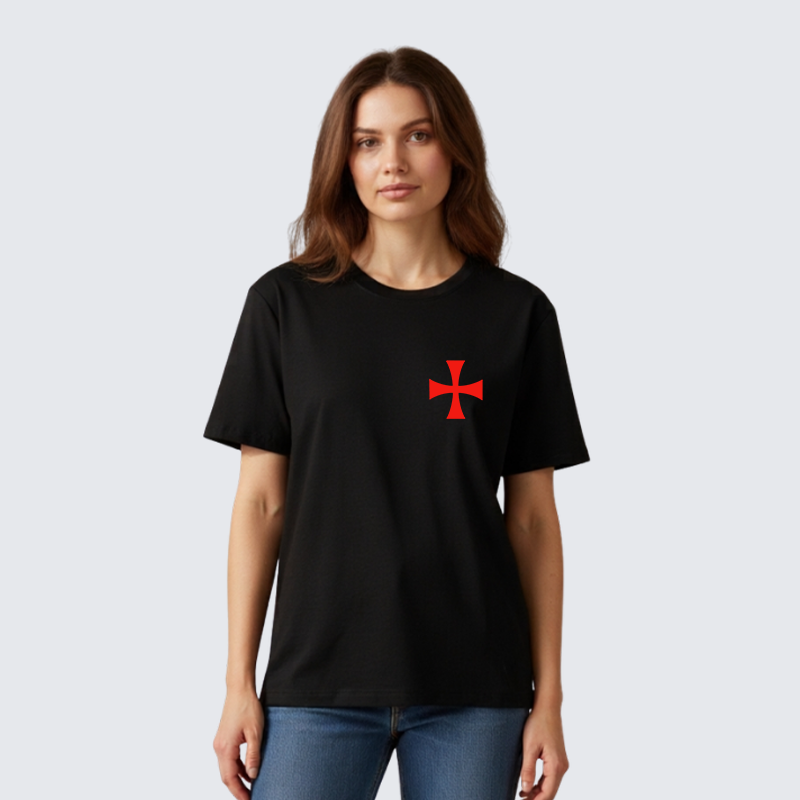 Luxe Mercerized Cotton Tee - Fight for the Faith ¨C Templar Cross Crusader Knight