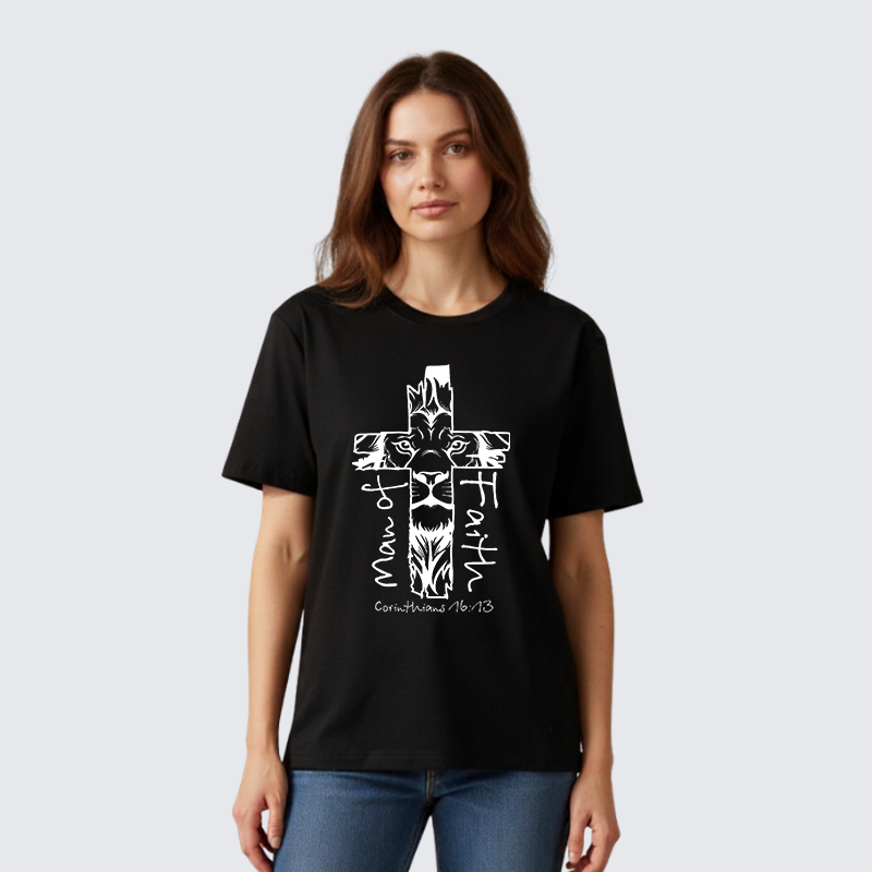 Luxe Mercerized Cotton Tee - Man Of Faith