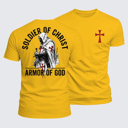 Luxe Mercerized Cotton Tee - Soldier of Christ Armor Of God Crusader Spirit