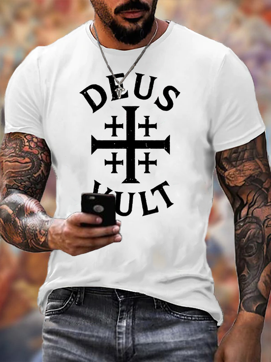 Classic Cotton Tee - Deus Vult