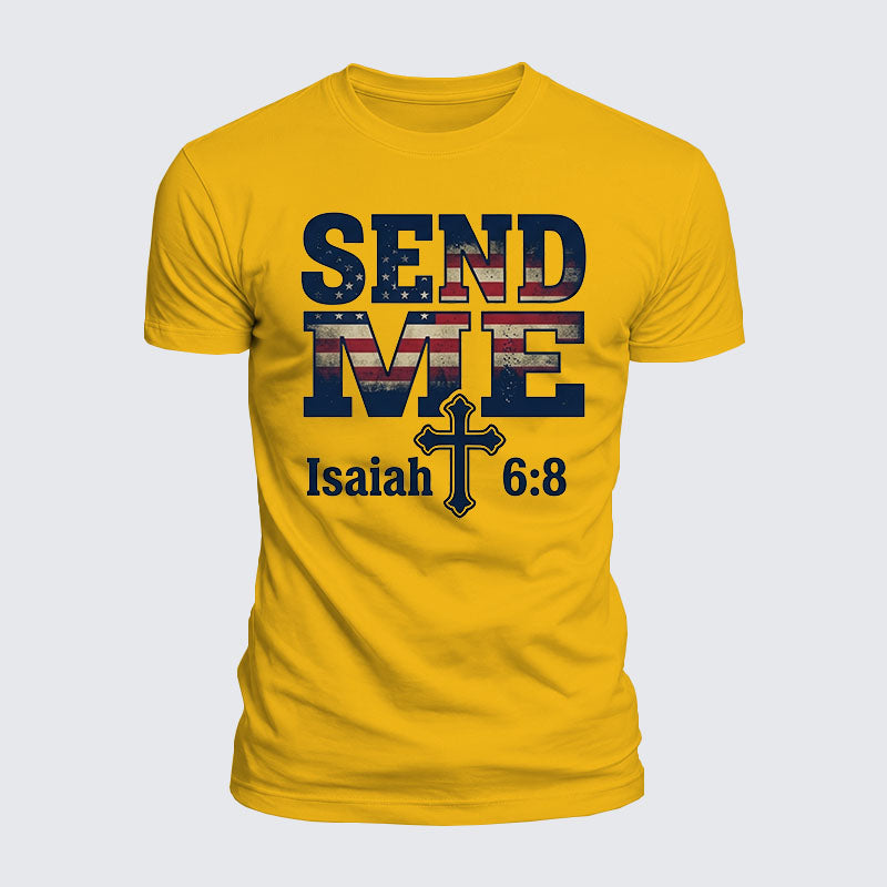 Luxe Mercerized Cotton Tee - Isaiah 6:8 - SEND ME