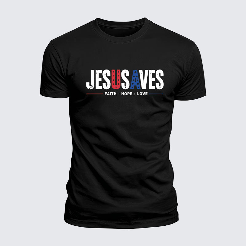 Luxe Mercerized Cotton Tee - Jesus Saves