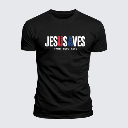Luxe Mercerized Cotton Tee - Jesus Saves