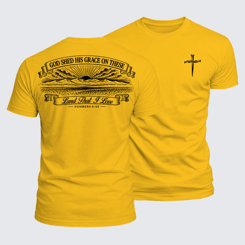 Luxe Mercerized Cotton Tee - God Shed His Grace On These - Numbers 6:25