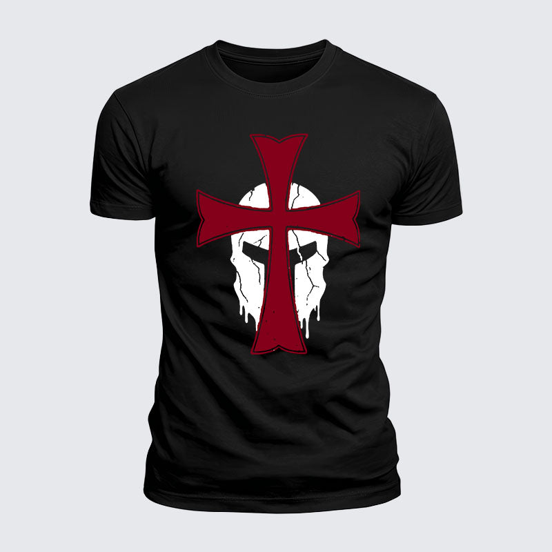 Luxe Mercerized Cotton Tee - Knights Templar Crusader Cross