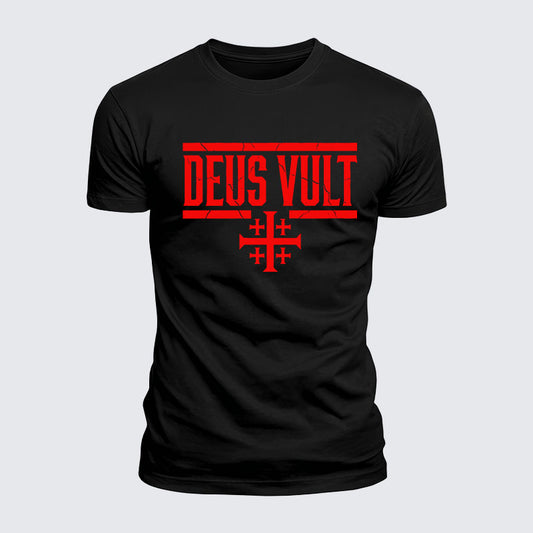 Luxe Mercerized Cotton Tee - Deus Vult