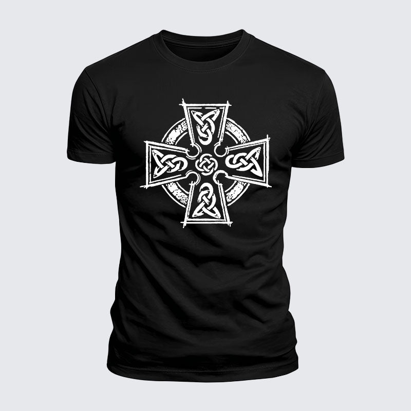 Luxe Mercerized Cotton Tee - Celtic Cross