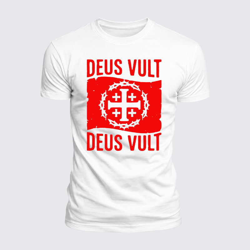 Luxe Mercerized Cotton Tee - Deus Vult