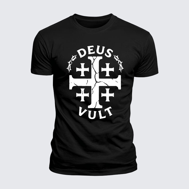 Luxe Mercerized Cotton Tee - Deus Vult