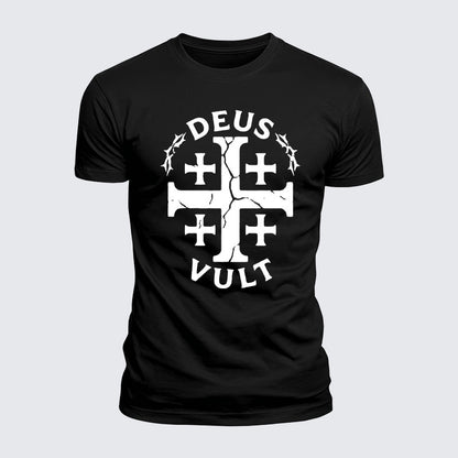 Luxe Mercerized Cotton Tee - Deus Vult