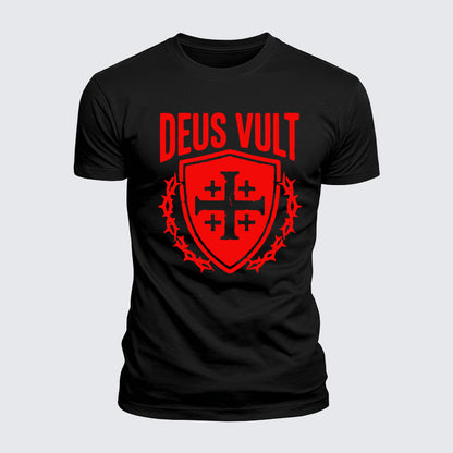 Luxe Mercerized Cotton Tee - Deus Vult