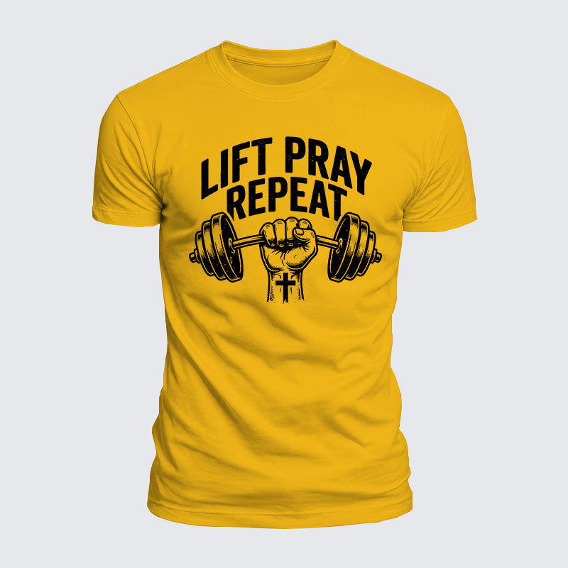 Luxe Mercerized Cotton Tee - Lift Pray Repeat