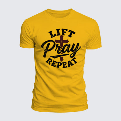 Luxe Mercerized Cotton Tee - Lift Pray Repeat
