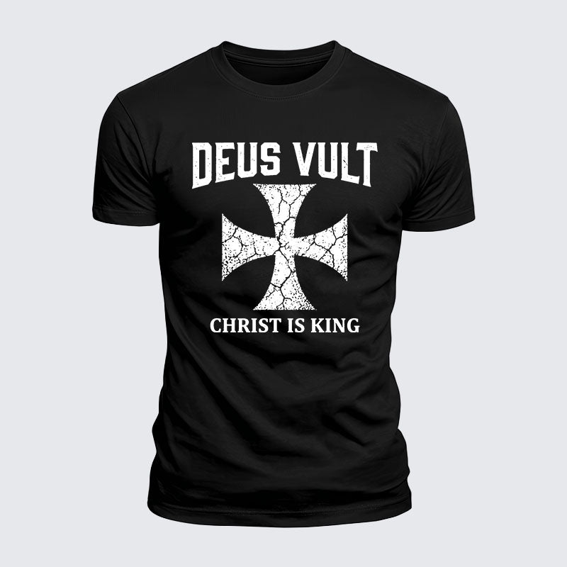 Luxe Mercerized Cotton Tee - Deus Vult Christ Is King