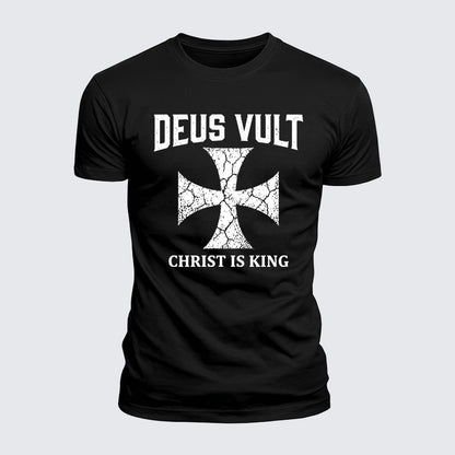 Luxe Mercerized Cotton Tee - Deus Vult Christ Is King
