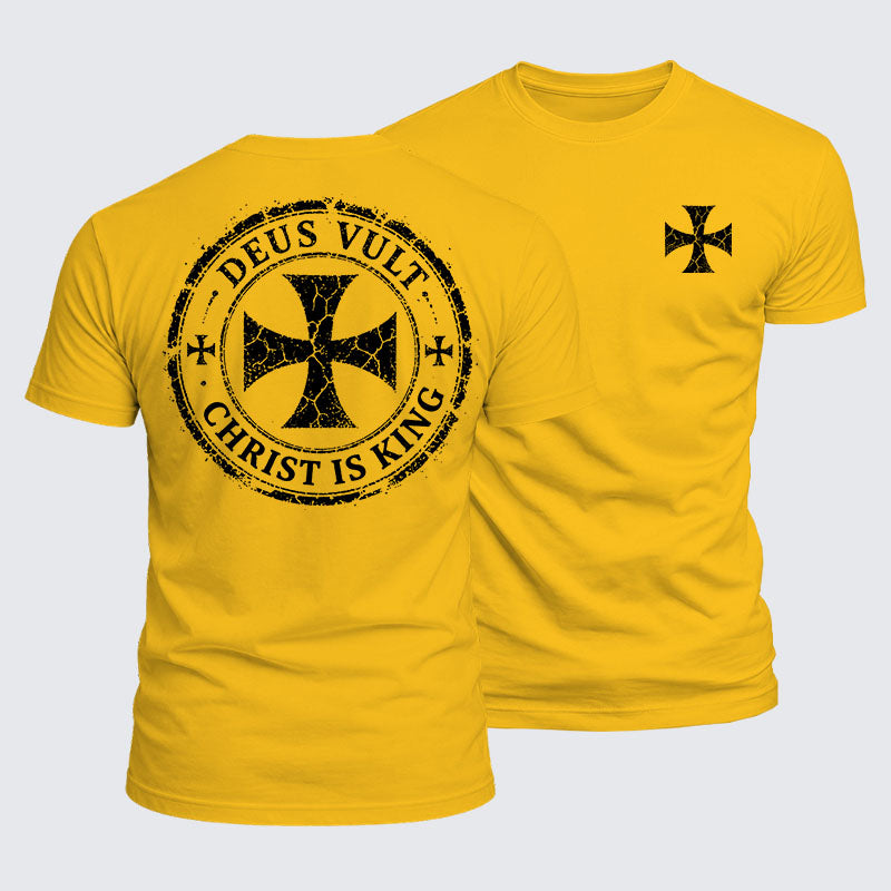Luxe Mercerized Cotton Tee - Deus Vult Christ Is King