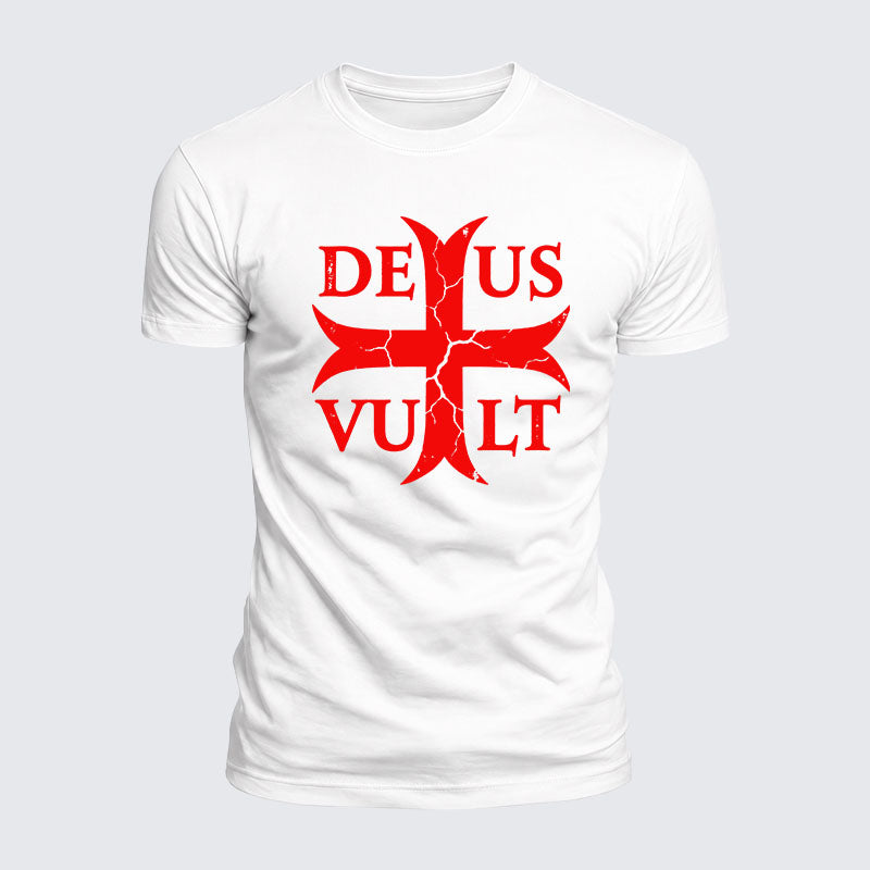 Luxe Mercerized Cotton Tee - Deus Vult