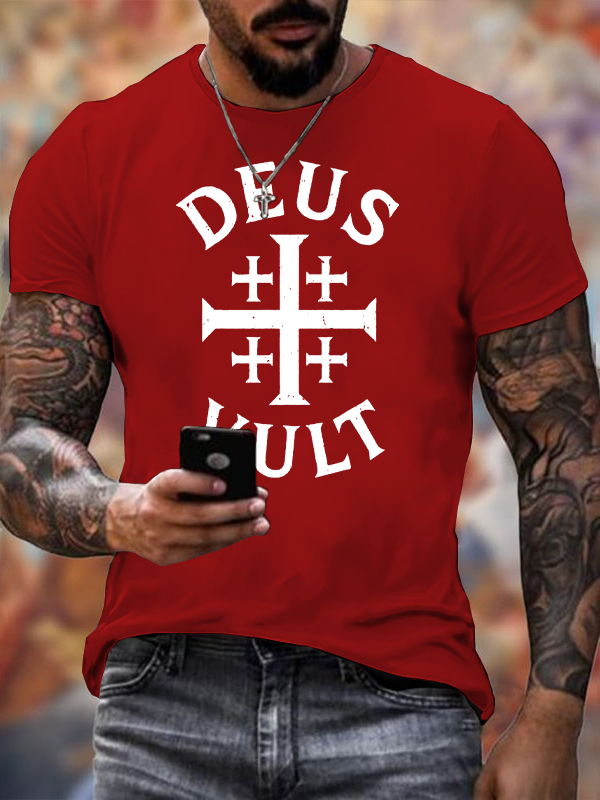 Classic Cotton Tee - Deus Vult