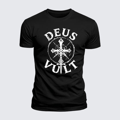 Luxe Mercerized Cotton Tee - Deus Vult