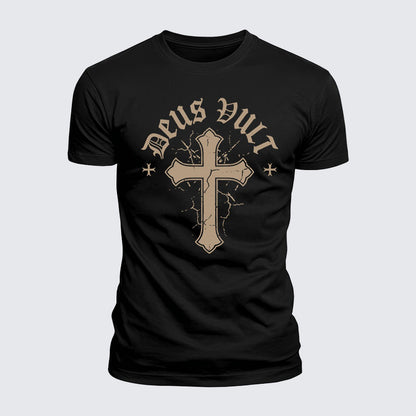 Luxe Mercerized Cotton Tee - Deus Vult