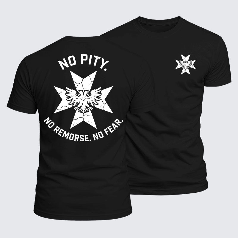 Luxe Mercerized Cotton Tee -  No Pity No Remorse No Fear