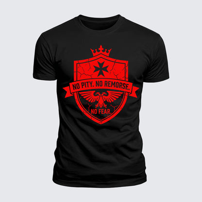 Luxe Mercerized Cotton Tee -  No Pity No Remorse No Fear