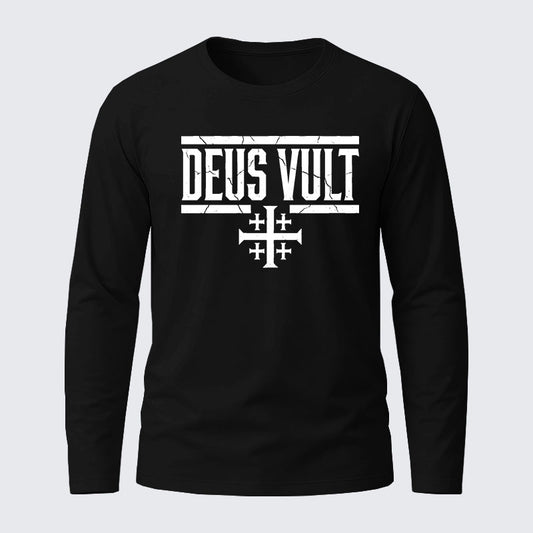 Deus Vult Cotton Long Sleeve T-Shirt