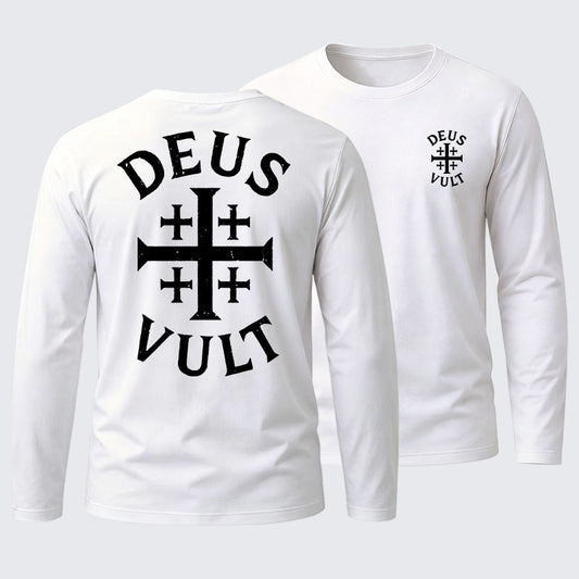 Deus Vult Cotton Long Sleeve T-Shirt
