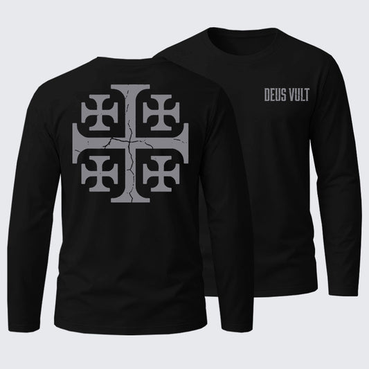 Deus Vult Cotton Long Sleeve T-Shirt