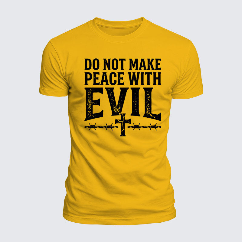 Luxe Mercerized Cotton Tee - Make No Peace with Evil Knight Templar Jerusalem Cross