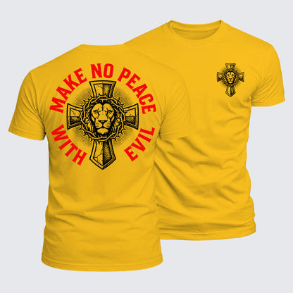 Luxe Mercerized Cotton Tee - Make No Peace With Evil