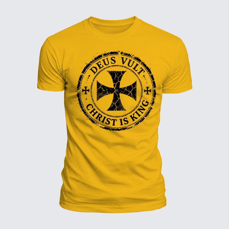Luxe Mercerized Cotton Tee - Deus Vult Christ Is King