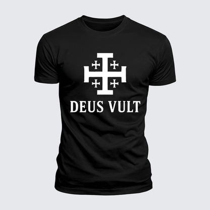 Luxe Mercerized Cotton Tee - Deus Vult