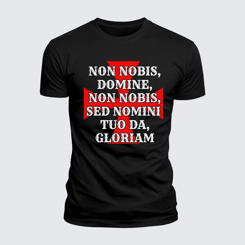 Luxe Mercerized Cotton Tee - Non Nobis Domine, Non Nobis, Sed Nomini Tuo Da Gloriam