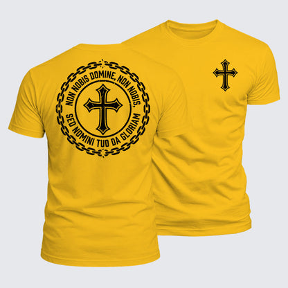 Luxe Mercerized Cotton Tee - Non Nobis Domine, Non Nobis, Sed Nomini Tuo Da Gloriam