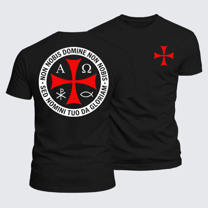 Luxe Mercerized Cotton Tee - Non Nobis Domine, Non Nobis, Sed Nomini Tuo Da Gloriam