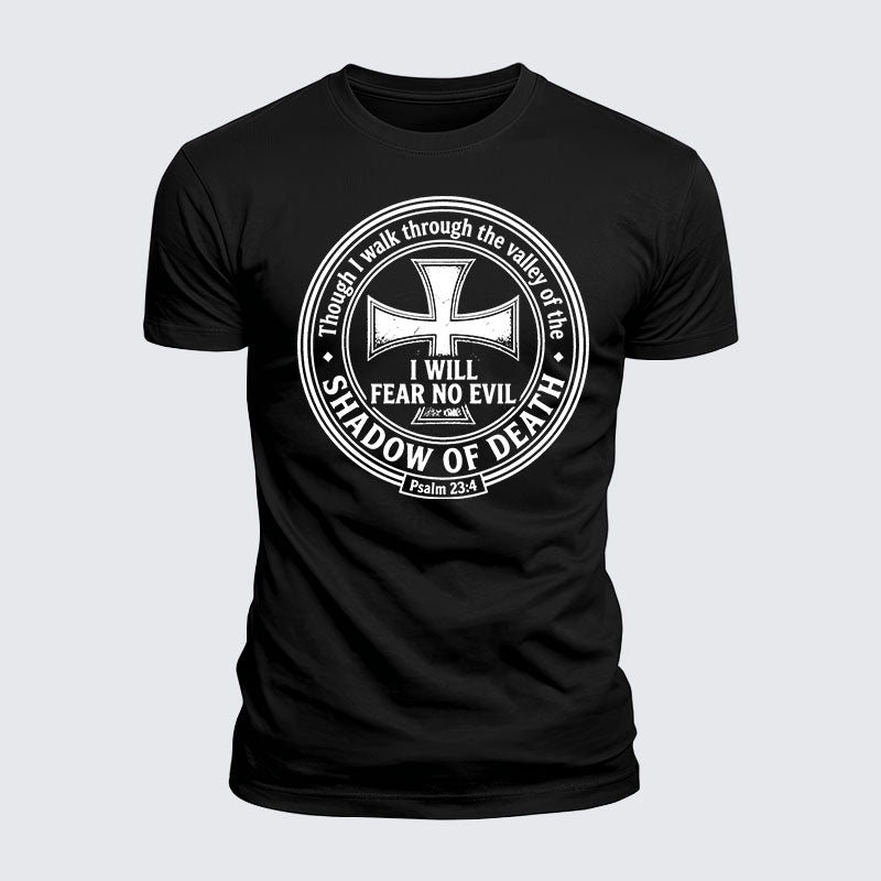 Luxe Mercerized Cotton Tee -  Even Though I Walk Through The Valley Of The Shadow Of Death, I Fear No Evil.