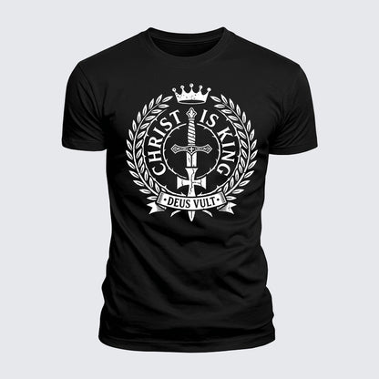 Luxe Mercerized Cotton Tee - Christ Is King Deus Vult