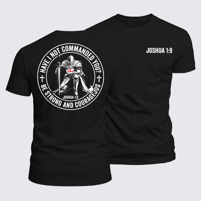 Luxe Mercerized Cotton Tee - Be Strong And Courageous Joshua 1:9