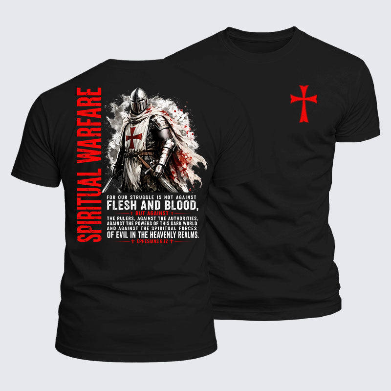 Luxe Mercerized Cotton Tee -  Spiritual Warfare Ephesians 6:12